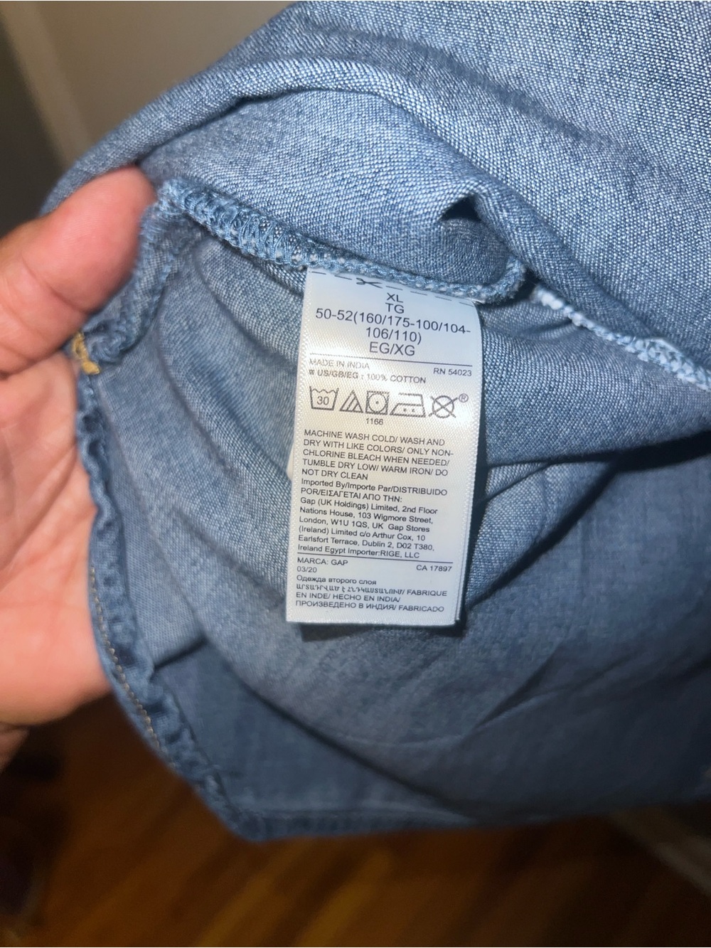 GAP Blue Denim Western Shirt Dress - Blue - Picture 7 of 15